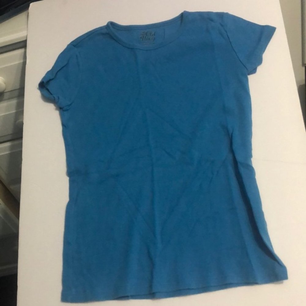 Girls old navy large blue short sleeve shirt Large